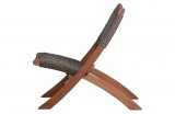 FOLDING WEAVE EUCALYPTUS WOOD CHAIR OUTDOOR    - CHAIRS, STOOLS